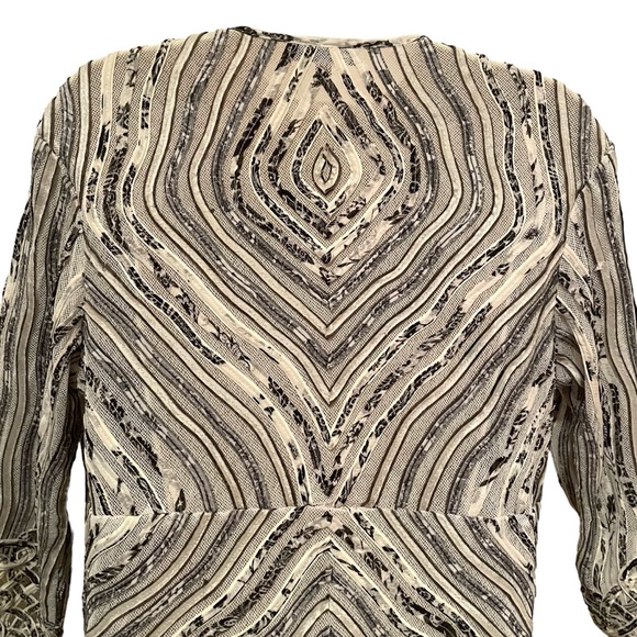 Obstinee by IKA Beautiful Button Up Ribbon Textured Jacket size 10 - Picture 9 of 11